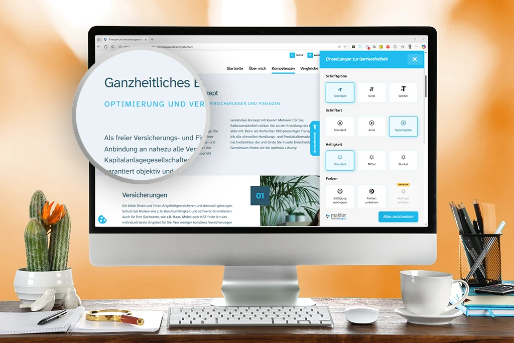 twin Webagentur - AIO Barrierefreiheit - Schriftarten