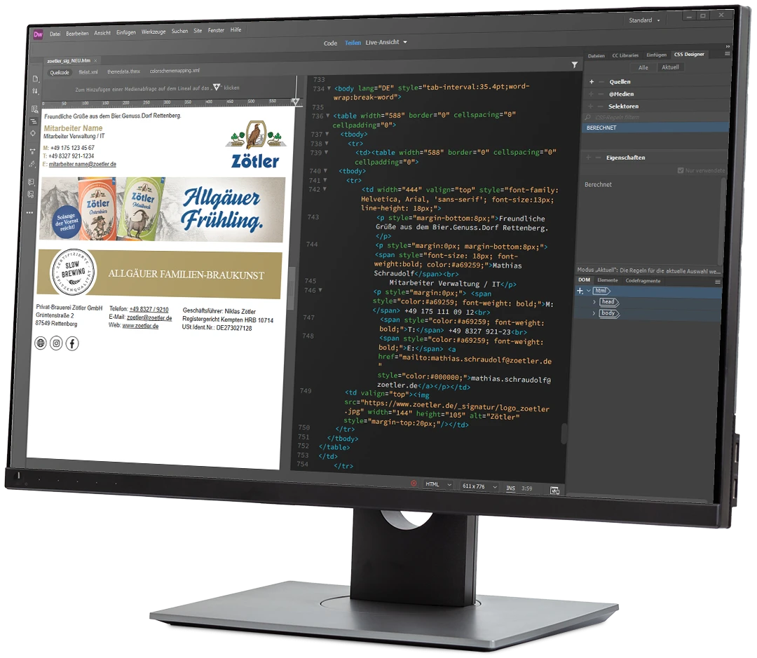 twin Webagentur - HTML E-Mail Signatur